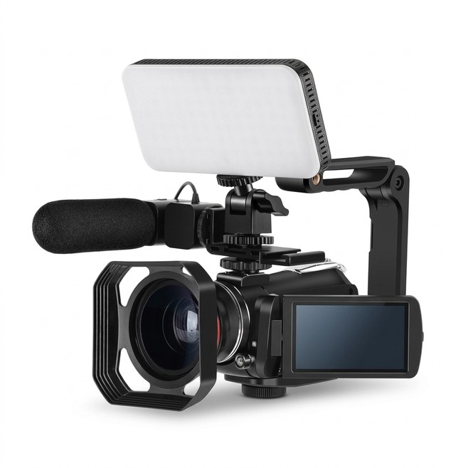 Caméscope Numérique 4K Avec Vision Nocturne WiFi Zoom 30x Écran Tactile IPS 3,1 Pouces Microphone Et Lampe LED - www.yonis-sh...