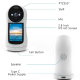 Caméra De Surveillance 2 MP Avec Appel Vidéo Bidirectionnel Appel À Une Touche Vision Nocturne Et Détection Humaine - www.yon...