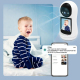 Caméra De Surveillance Intérieure Pour Seniors Et Enfants 3MP Avec Appel Vidéo Et Écran IPS 2,8 Pouces Vision Nocturne Détect...