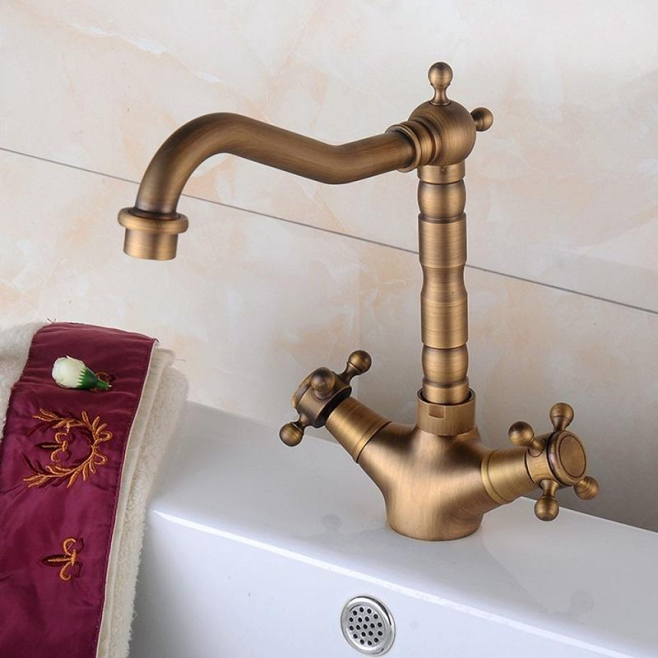 Robinet De Lavabo Rotatif Monotrou En Cuivre Eau Chaude Et Froide Avec Mousseur Économiseur D’Eau - www.yonis-shop.com