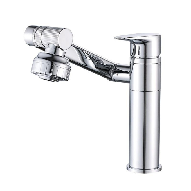 Robinet Pivotant De Salle De Bains Eau Chaude Et Froide À Double Sortie Cartouche Céramique Anti-Éclaboussures - www.yonis-sh...