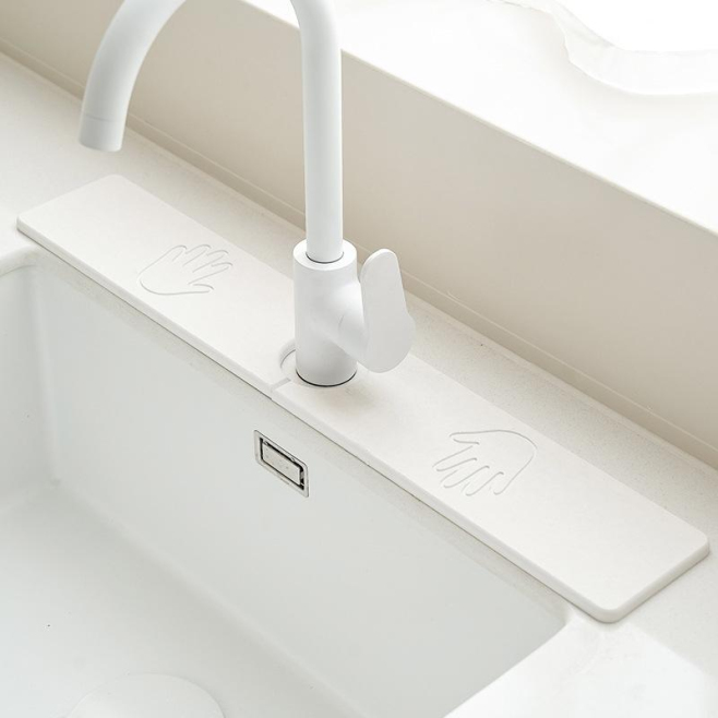 Tapis Égouttoir Pour Évier En Terre De Diatomée Absorbant Séchage Rapide Antidérapant 40 x 10 cm Blanc K04 - www.yonis-shop.com