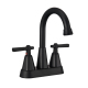 Robinet De Lavabo À Deux Trous Noir Pour Vasque Encastrée Avec Aérateur Anti Éclaboussures Et Commandes Séparées Eau Chaude F...