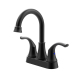 Robinet De Lavabo À Deux Poignées Noir Pour Lavabo Encastré Commandes Séparées Eau Chaude Froide Mousseur Anti Éclaboussures