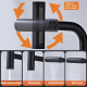 Mitigeur De Cuisine Pour Évier Monotrou À Eau Chaude Et Froide À 4 Modes Pivotant À 360 Degrés En Laiton - www.yonis-shop.com