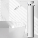 Robinet Mitigeur De Lavabo Cascade Eau Chaude Froide En Inox 304 À Cartouche Céramique Bec Large Anti Éclaboussures 18 Ou 30 Cm