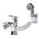 Robinet Douchette Rétractable À Main Pour Bac De Lavage Chromé À Trois Débits Interface Universelle 4 Points