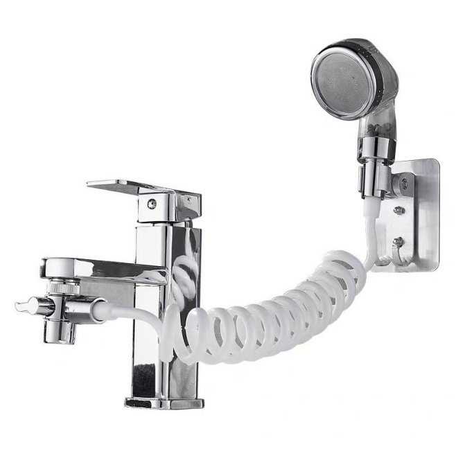 Robinet Douchette Rétractable À Main Pour Bac De Lavage Chromé À Trois Débits Interface Universelle 4 Points - www.yonis-shop...