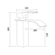 Mitigeur De Lavabo Cascade Eau Chaude Et Froide En Cuivre Monocommande Finition PVD Résistante À La Corrosion - www.yonis-sho...