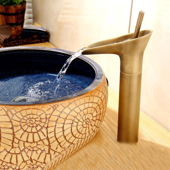 Robinet De Lavabo Cascade Eau Chaude Et Froide En Laiton Débit Fluide Ouverture 3,2 À 4 Cm - www.yonis-shop.com