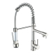 Robinet De Cuisine À Ressort Orientable En Laiton Brossé Pour Eau Chaude Et Froide À Deux Jets - www.yonis-shop.com