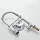 Robinet De Cuisine À Ressort Orientable En Laiton Brossé Pour Eau Chaude Et Froide À Deux Jets - www.yonis-shop.com
