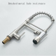 Robinet De Cuisine À Ressort Orientable En Laiton Brossé Pour Eau Chaude Et Froide À Deux Jets - www.yonis-shop.com