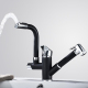 Robinet De Cuisine À Douchette Extractible Eau Chaude Et Froide En Cuivre Rotation À 720 Degrés Tuyau 120 Cm