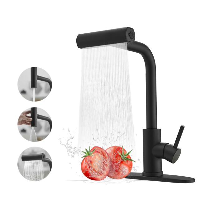 Mitigeur De Cuisine Extractible 4 Modes Avec Jet Cascade Eau Chaude Et Froide Rotation 360° Extension 40 Cm - www.yonis-shop.com