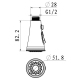 Douchette De Robinet De Cuisine Avec Bouton Pause Économie D’Eau Raccord G 1/2 En ABS Plaqué - www.yonis-shop.com