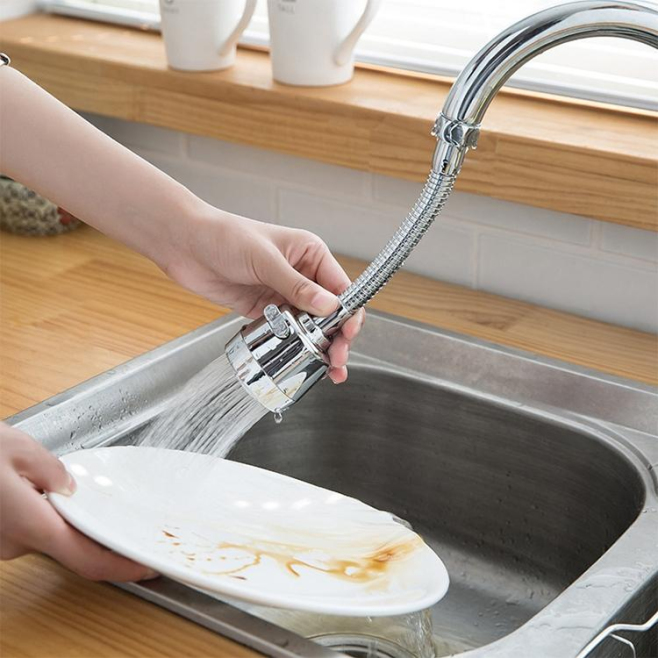 Aérateur De Robinet De Cuisine Anti Éclaboussures Pressurisé Pivotant Universel Long Format - www.yonis-shop.com