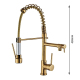 Robinet De Cuisine En Cuivre À Douchette Flexible Double Commande Eau Chaude Et Froide Rotation À 360° Anti-Corrosion 460 Mm ...
