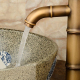 Lavabo Vasque De Salle De Bain Rétro En Cuivre À Poser Avec Robinet Cascade À Trou Unique Style Européen - www.yonis-shop.com