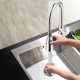 Robinet De Cuisine Extractible Eau Chaude Et Froide En Laiton Sans Plomb Rotation 360° Cartouche Céramique Économique - www.y...
