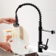 Robinet D’Évier Eau Chaude Et Froide En Cuivre Rotation À 360° Double Mode De Sortie Filtration Multicouche - www.yonis-shop.com
