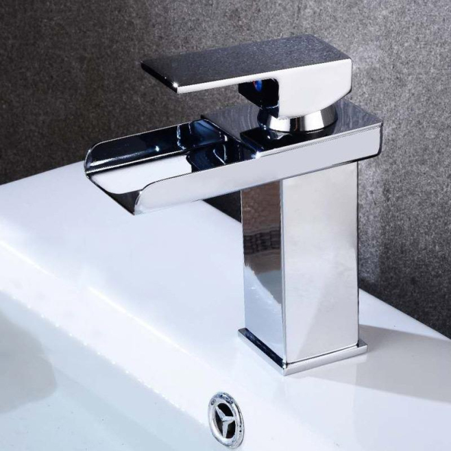 Robinet De Lavabo Monotrou Pour Salle De Bain À Bec Large Cartouche Céramique Anti Rouille Sans Éclaboussures - www.yonis-sho...