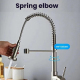 Robinet Mitigeur De Cuisine À Douchette Extractible Ressort Flexible 2 Jets Acier Inoxydable Noir Brossé - www.yonis-shop.com