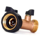 Répartiteur De Robinet 2 En 1 Pour Eau Domestique Avec Vanne De Contrôle En Acier Inoxydable Corps En Cuivre - www.yonis-shop...
