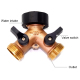 Répartiteur De Robinet 2 En 1 Pour Eau Domestique Avec Vanne De Contrôle En Acier Inoxydable Corps En Cuivre - www.yonis-shop...