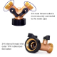 Répartiteur De Robinet 2 En 1 Pour Eau Domestique Avec Vanne De Contrôle En Acier Inoxydable Corps En Cuivre - www.yonis-shop...