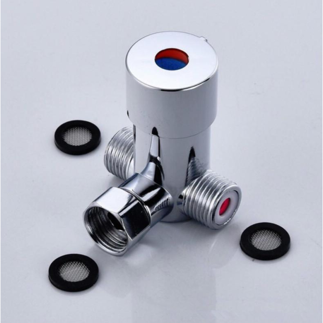 Robinet Mélangeur Trois Voies En Laiton Pour Eau Chaude Et Froide Température Réglable Installation À Écrou - www.yonis-shop.com