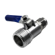 Vanne À Bille Réductrice 4 Vers 2 Points Pour Purificateur D’Eau En Alliage Filetage Extérieur 1/2 Et Étanchéité Par Serrage ...