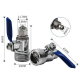 Vanne À Bille Réductrice 4 Vers 2 Points Pour Purificateur D’Eau En Alliage Filetage Extérieur 1/2 Et Étanchéité Par Serrage ...