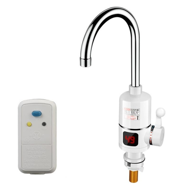Robinet Électrique Chauffant Instantané Pour Cuisine Chauffe En 3 Secondes 3000 W Bec Orientable Protection Contre Les Fuites...