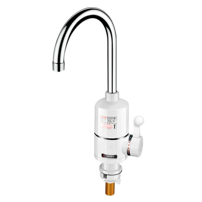 Robinet Électrique Chauffant De Cuisine Eau Chaude Instantanée En 3 Secondes Affichage Numérique 3000 W Bec Orientable Cérami...