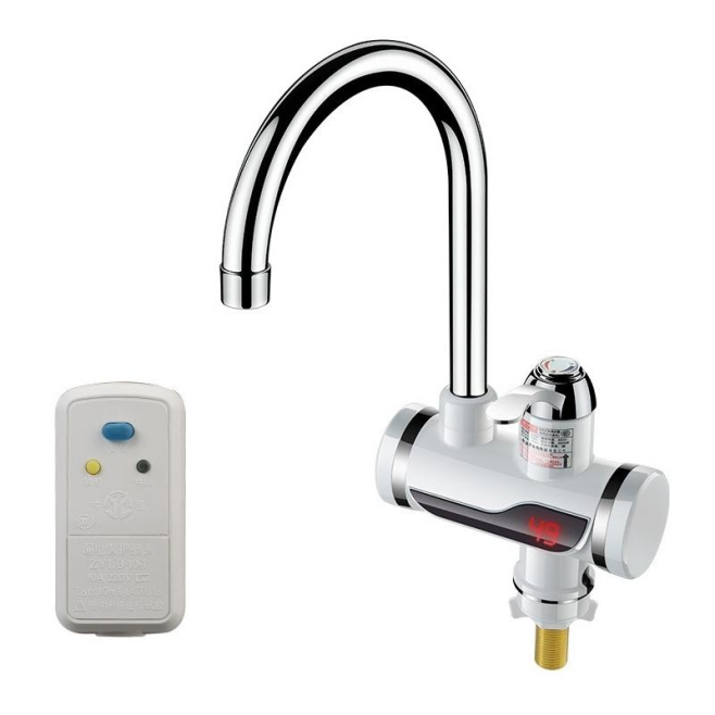 Robinet Électrique Instantané De Cuisine Eau Chaude Et Froide Chauffage En 3 Secondes 3000 W Protection Anti-Fuite Plage Plia...