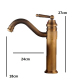 Robinet De Lavabo À Trou Unique En Cuivre Style Antique À Percer Sans Fuite Avec Mousseur Économiseur D’Eau - www.yonis-shop.com