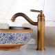 Robinet De Lavabo À Trou Unique En Cuivre Style Antique À Percer Sans Fuite Avec Mousseur Économiseur D’Eau - www.yonis-shop.com
