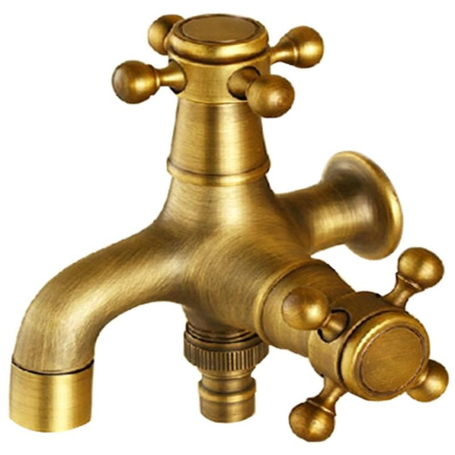Robinet De Machine À Laver En Cuivre À Eau Froide Raccordement Simple Finition Polie Style Antique 0,5 Kg - www.yonis-shop.com