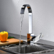 Robinet De Cuisine Cuivre Eau Chaude Et Froide Orientable À 360° Réglage Spiral Et Nettoyage Facile - www.yonis-shop.com