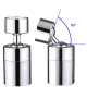Robinet De Cuisine Avec Mousseur Orientable Double Fonction En Cuivre ABS Chromé Antiéclaboussures - www.yonis-shop.com