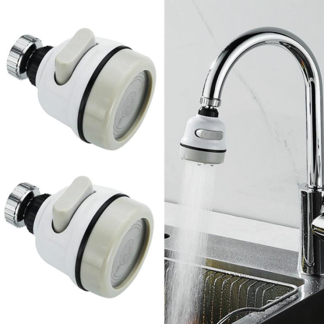 Économiseur D’Eau Pour Robinet De Cuisine 2 Pièces Anti Éclaboussures Réglable En ABS Et Acier Inoxydable - www.yonis-shop.com
