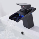 Robinet Cascade De Salle De Bains LED Eau Chaude Et Froide Température Réglable Trois Voyants
