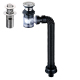 Siphon De Lavabo Anti-Odeurs En Acier Inoxydable Avec Bonde À Clapet Panier Filtrant Et Tuyau Orientable À 360°