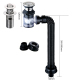 Siphon De Lavabo Anti-Odeurs En Acier Inoxydable Avec Bonde À Clapet Panier Filtrant Et Tuyau Orientable À 360° - www.yonis-s...