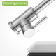 Robinet Pour Évier Rotatif Eau Chaude Et Froide En Acier Inoxydable 304 Cartouche Céramique Finition Brossée - www.yonis-shop...