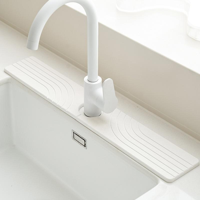 Tapis De Séchage Pour Évier En Terre De Diatomée Absorbant À Séchage Rapide Antidérapant 60 X 10 Cm Blanc - www.yonis-shop.com