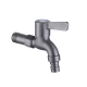 Robinet Mural En Inox Pour Machine À Laver Avec Cartouche Céramique Filetage Profond Et Finition Gris Canon