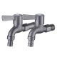 Robinet Mural En Inox Pour Machine À Laver Avec Cartouche Céramique Filetage Profond Et Finition Gris Canon - www.yonis-shop.com