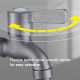 Robinet Mural En Inox Pour Machine À Laver Avec Cartouche Céramique Filetage Profond Et Finition Gris Canon - www.yonis-shop.com